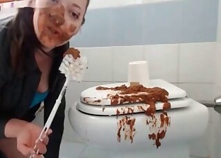 Why shit in the toilet when you can do it on top of it