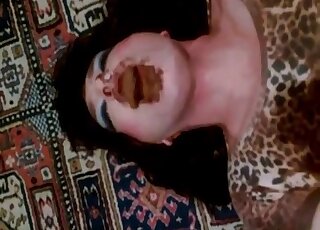 Her makeup is ruined because she was eating scat